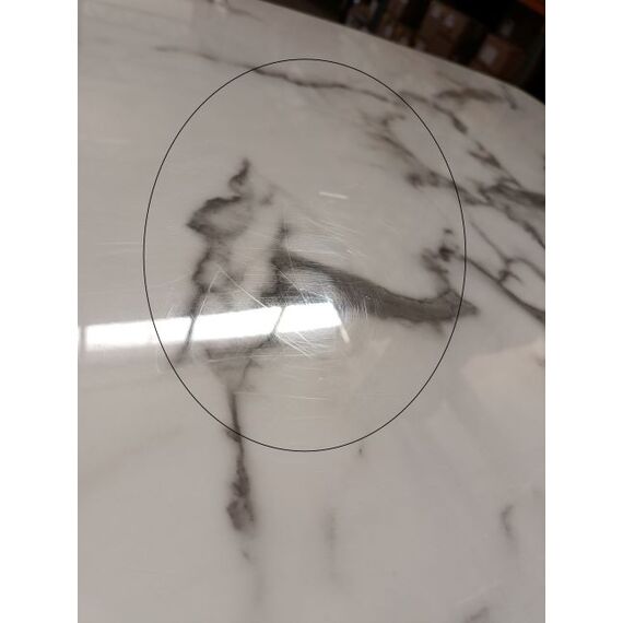 ART DECO modern gold living room coffee table with white marble top [CLONE]