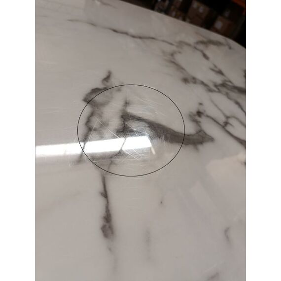 ART DECO modern gold living room coffee table with white marble top [CLONE]