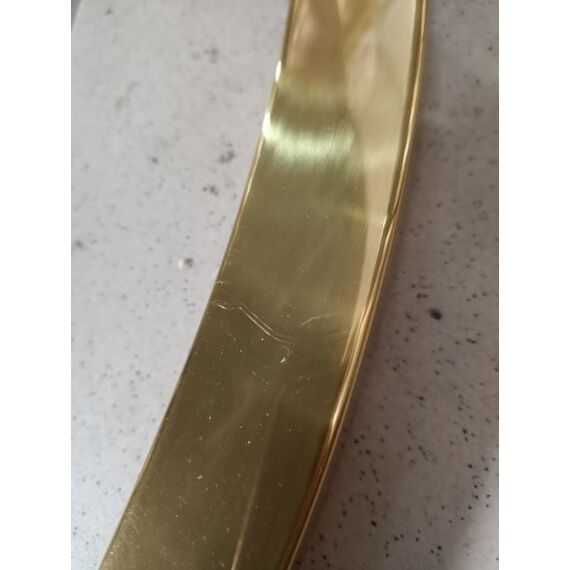 Stolik kawowy glamour MARCO GOLD, złoty z białym marmurem blatem OUTLET