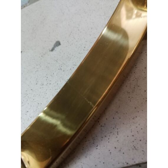 Stolik kawowy glamour MARCO GOLD, złoty z białym marmurem blatem OUTLET