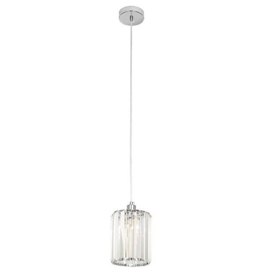 STARS M crystal chandelier, glamour pendant lamp, silver, designer, exclusive, single, glass shade, over the island
