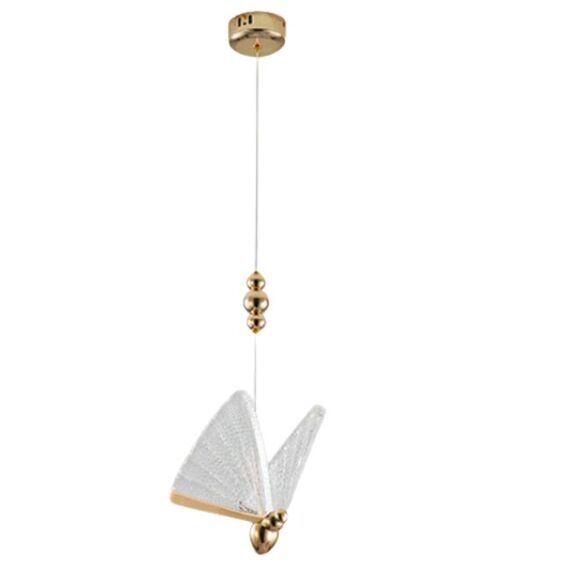 Modern chandelier MOTYL M, glamorous pendant lamp, gold, designer, exclusive, single