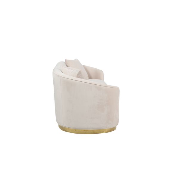 Glamorous sofa exclusive for living room, beige gold FLORENCE