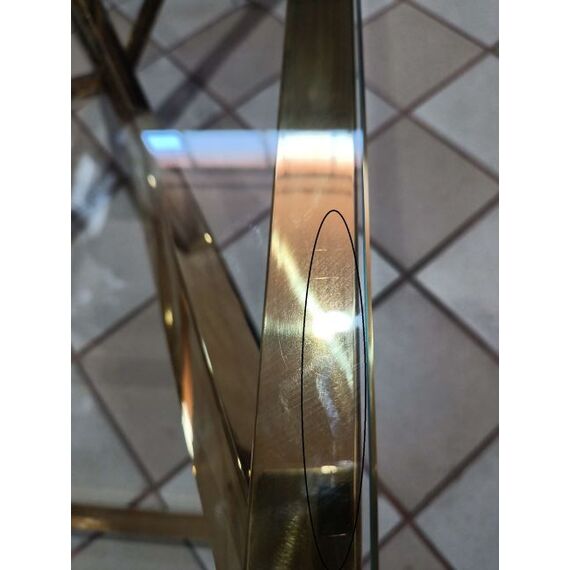 Coffee table glamor with a glass top, steel gold CONRAD OUTLET