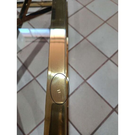 Coffee table glamor with a glass top, steel gold CONRAD OUTLET