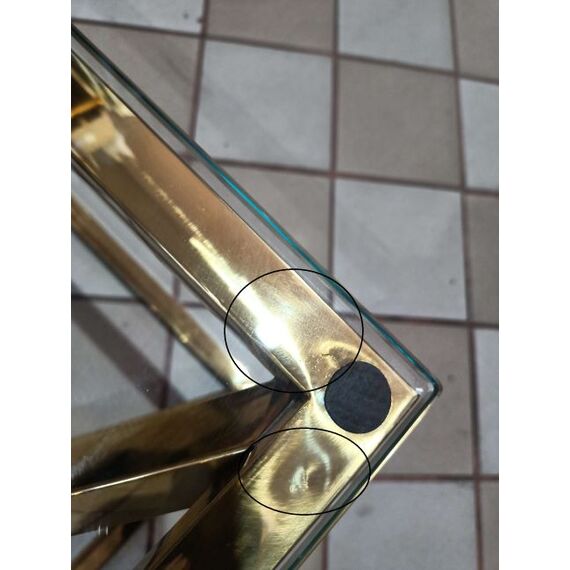 Coffee table glamor with a glass top, steel gold CONRAD OUTLET