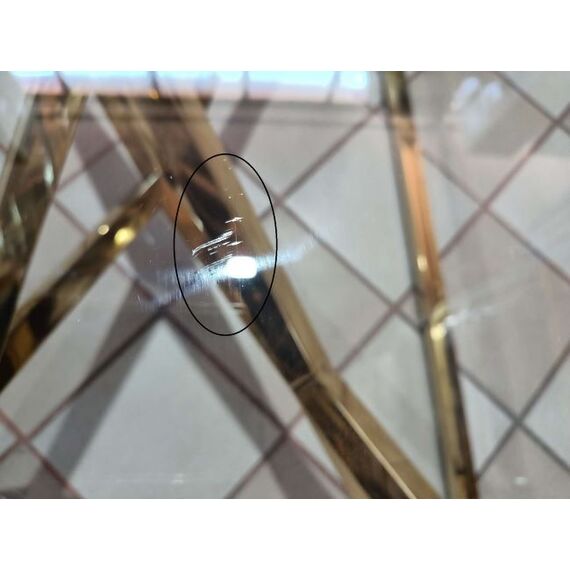 Coffee table glamor with a glass top, steel gold CONRAD OUTLET