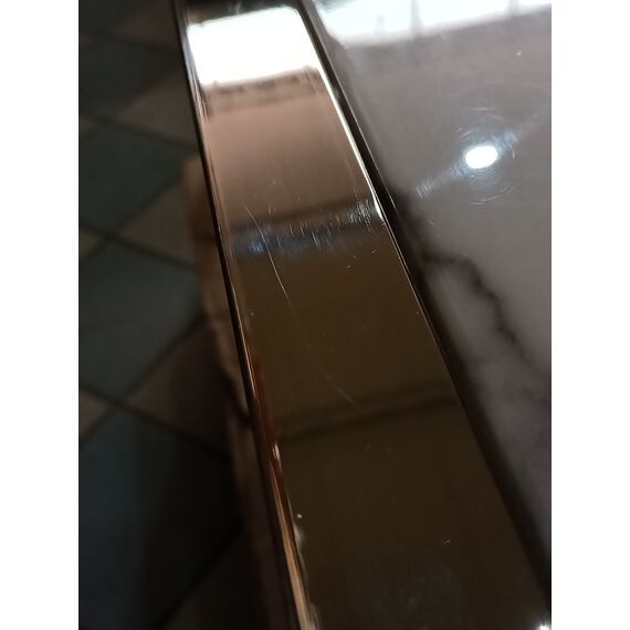 Glamor coffee table in New York style, stainless steel, white marble top OSKAR SILVER OUTLET 2