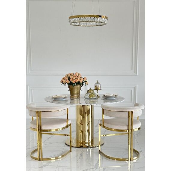 BELLINI crystal chandelier gold, designer, exclusive in a modern style, ring, hanging lamp