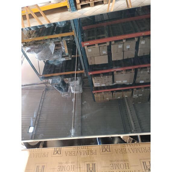 Glamour table PICASSO for the dining room, steel, glass, white OUTLET