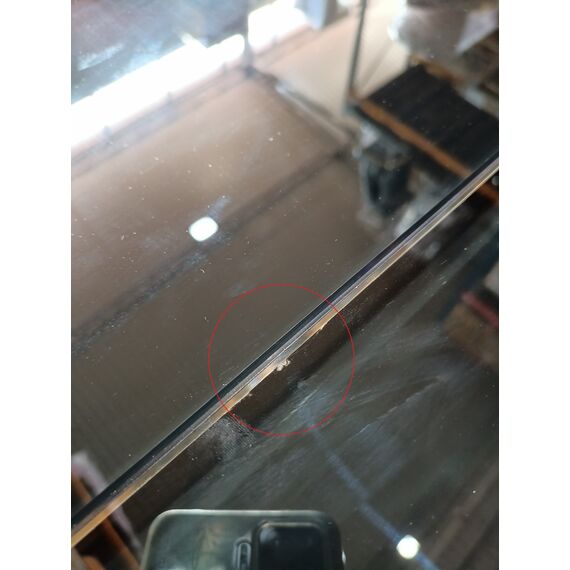 Glamour table PICASSO for the dining room, steel, glass, white OUTLET