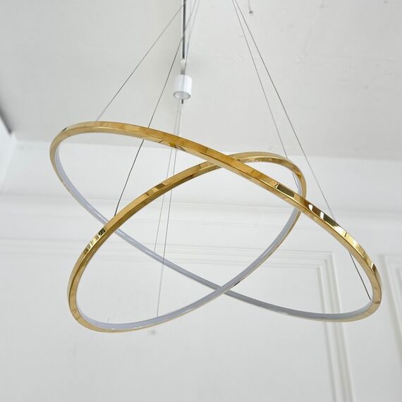 GALASSIA M round glossy ring led glamor lamp, adjustable, modern, loft for living room gold