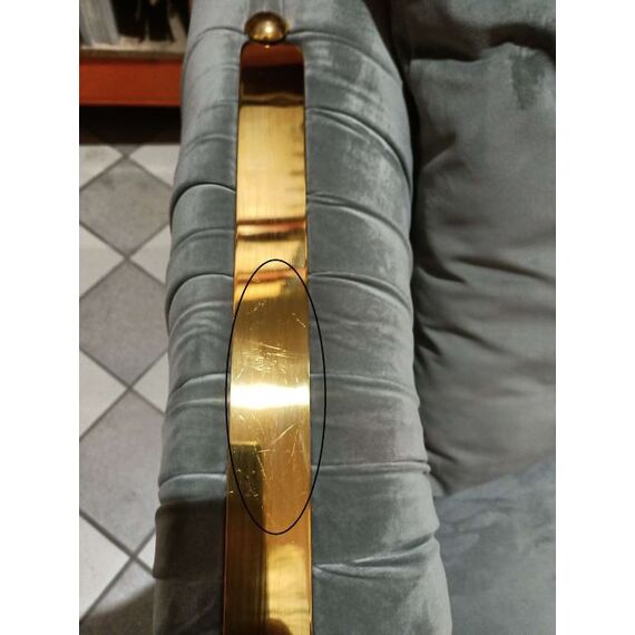 Luksusowa sofa złota 3 osobowa szara nowoczesna MADONNA OUTLET