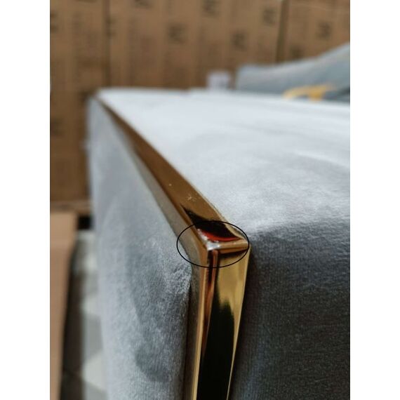 Modern glamorous sofa, 3-seater, upholstered, luxurious, gray gold EMPORIO OUTLET