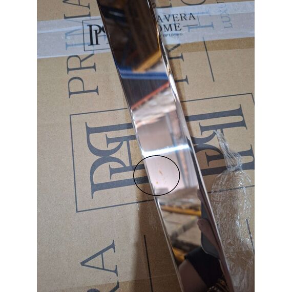 Stół glamour srebrny glamour z białym szklanym blatem, stalowy, nowoczesny, designerski ELITE OUTLET