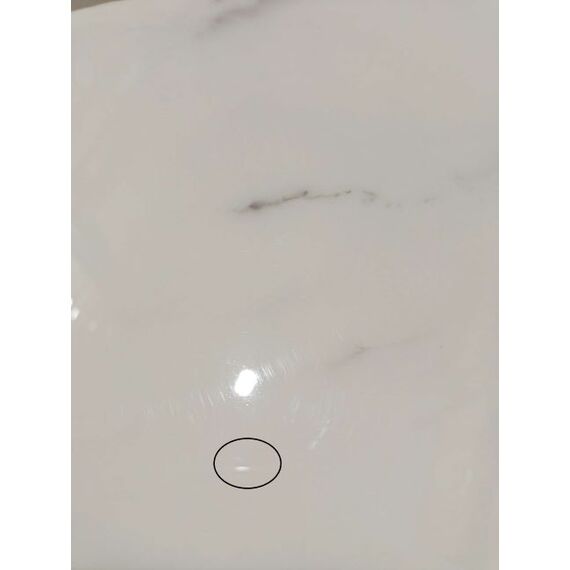 Coffee table MARCO SILVER modern, glamour with white stone top OUTLET