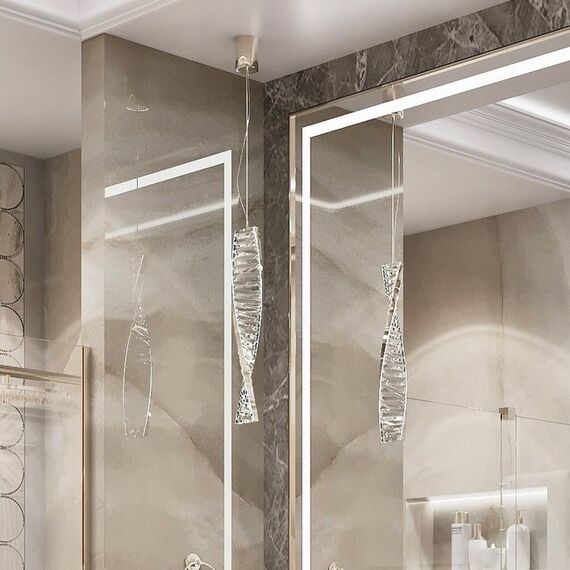 CRYSTAL XS single crystal chandelier, hanging glamour, designer silver lamp