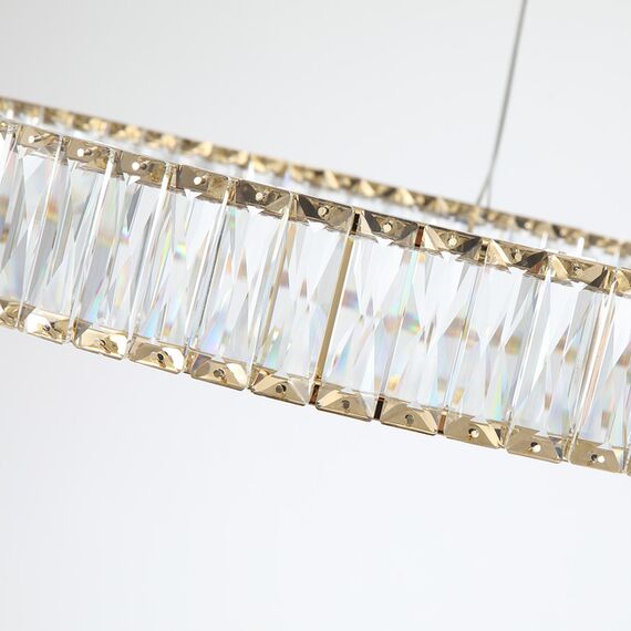 Żyrandol kryształowy CRYSTAL złoty, glamour, ekskluzywny, nowoczesny ring