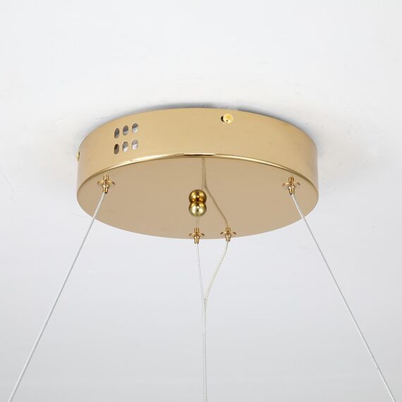 Żyrandol kryształowy CRYSTAL złoty, glamour, ekskluzywny, nowoczesny ring