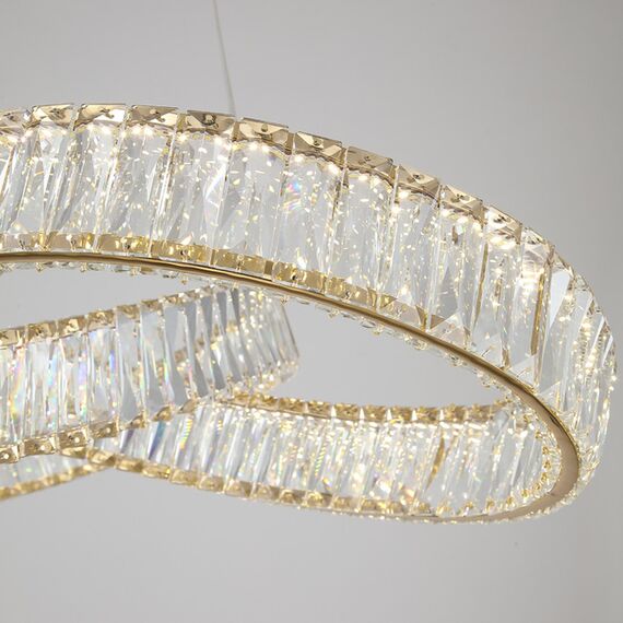 LILIBET M glamorous crystal chandelier, modern, designer, gold hanging lamp