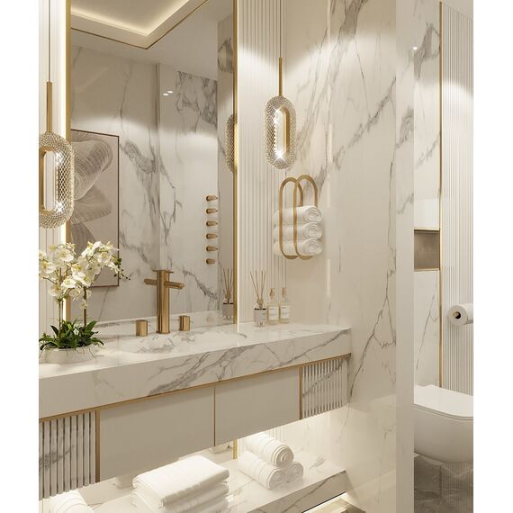 Modern chandelier, glamor pendant lamp, gold, designer, exclusive, single VALO SINGLE