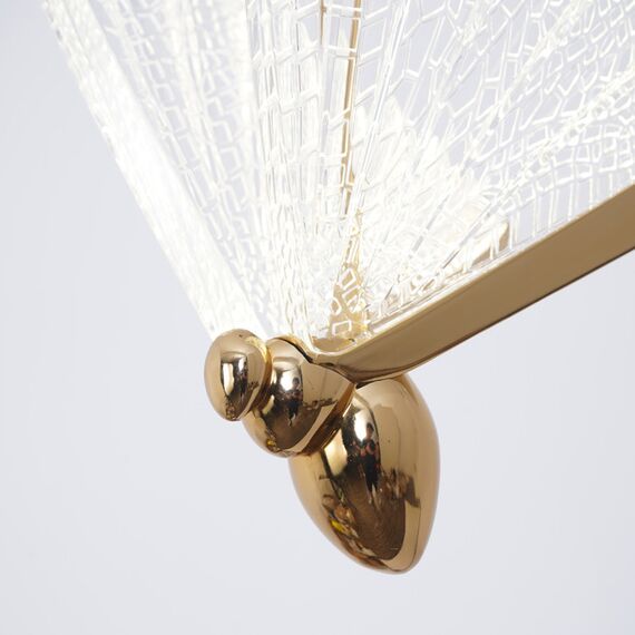 Modern chandelier MOTYL M, glamorous pendant lamp, gold, designer, exclusive, single
