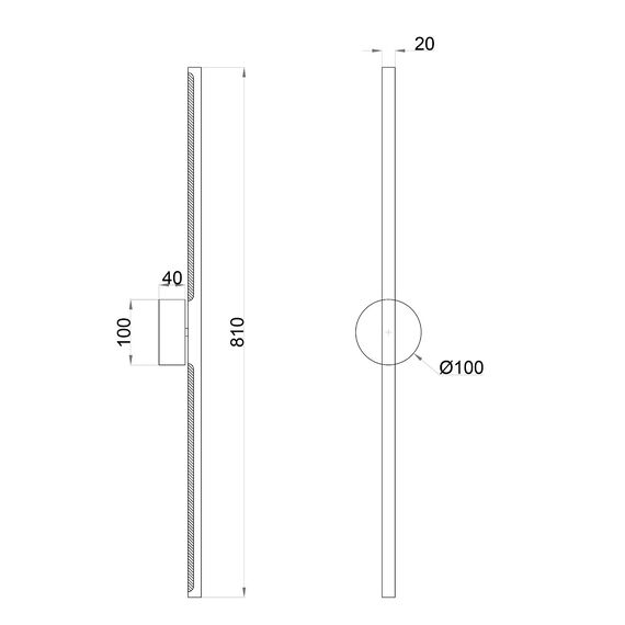 Wall lamp, gold, modern, oblong, MODERN glamorous wall lamp