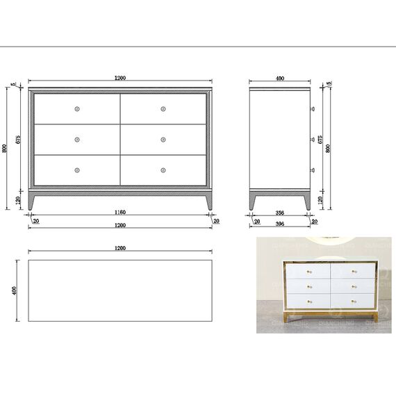 Komoda glamour lakierowana drewniana na stalowych nogach biała srebrna stylowa nowoczesna  Lorenzo M Silver