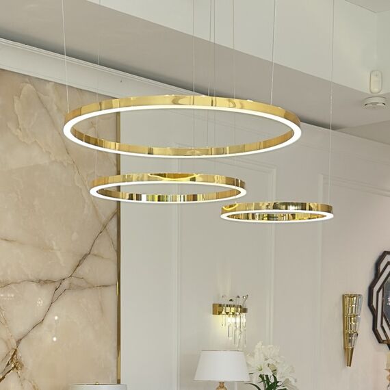 GALASSIA round, glossy, adjustable, modern, loft, gold, LED lamp, OUTLET