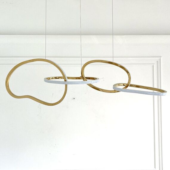 Lampa na stół do jadalni złota glamour GALASSIA