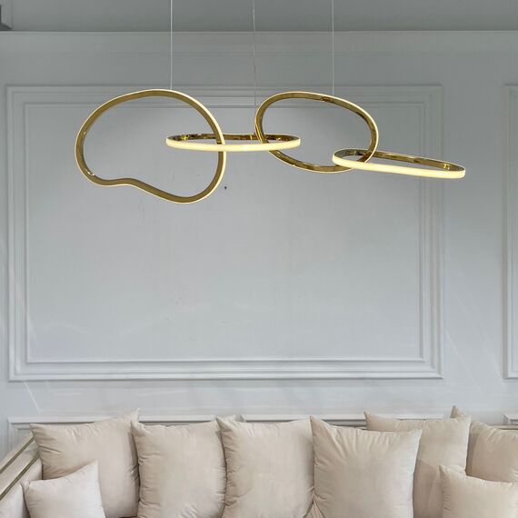 Lampa na stół do jadalni złota glamour GALASSIA