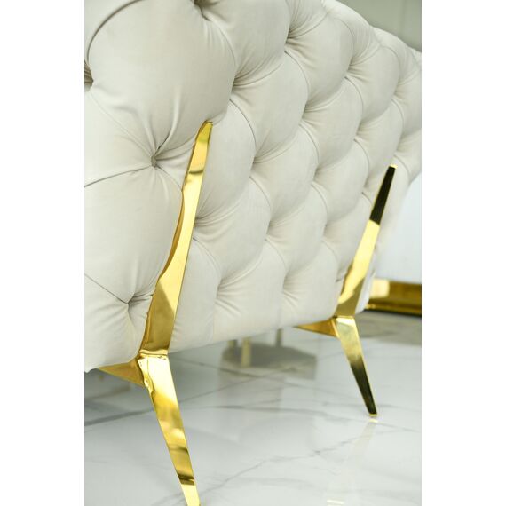 Glamor upholstered modern gold quilted sofa DIVA GOLD