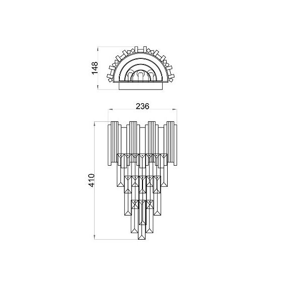 Luxury crystal wall lamp glamour wall lamp , gold EMPIRE