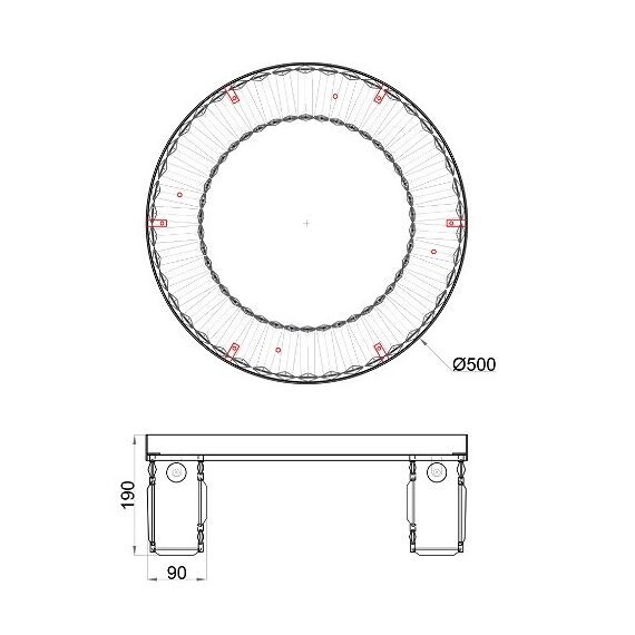 Plafon glamour kryształowy, nowoczesny do sypialni, przedpokoju, łazienki, złoty STELLA 50 cm