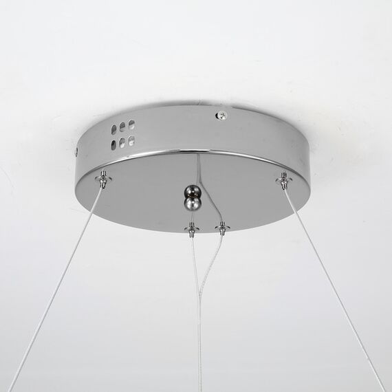 Żyrandol kryształowy CRYSTAL srebrny, glamour, ekskluzywny, nowoczesny ring