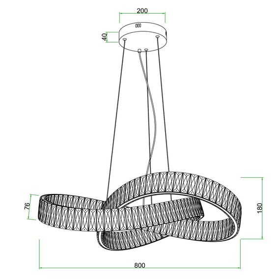 LILIBET M glamorous crystal chandelier, modern, designer, gold hanging lamp