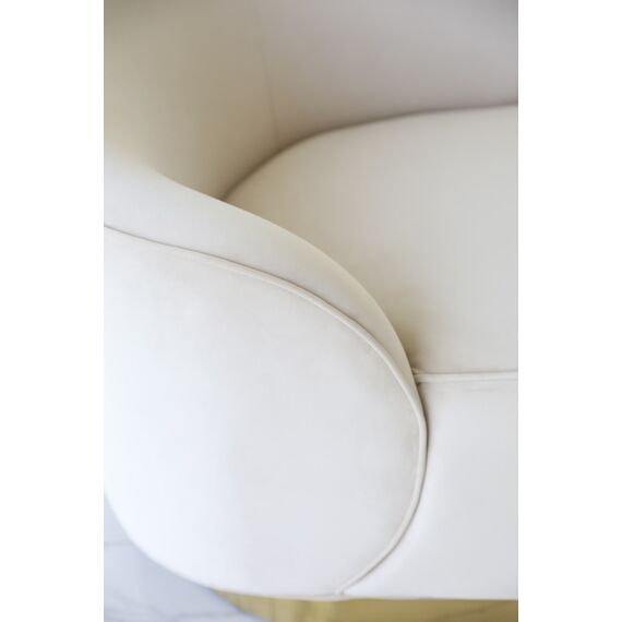 Glamorous sofa exclusive for living room, beige gold FLORENCE