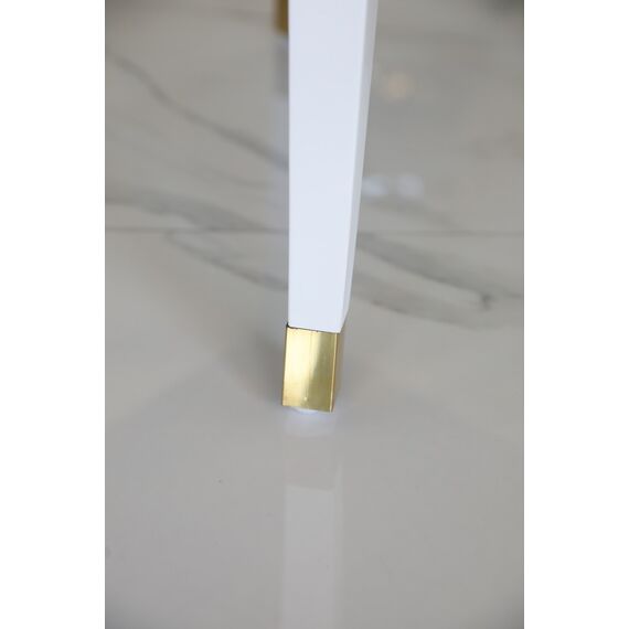 Exclusive glamorous dining chair, beige, white PALACE