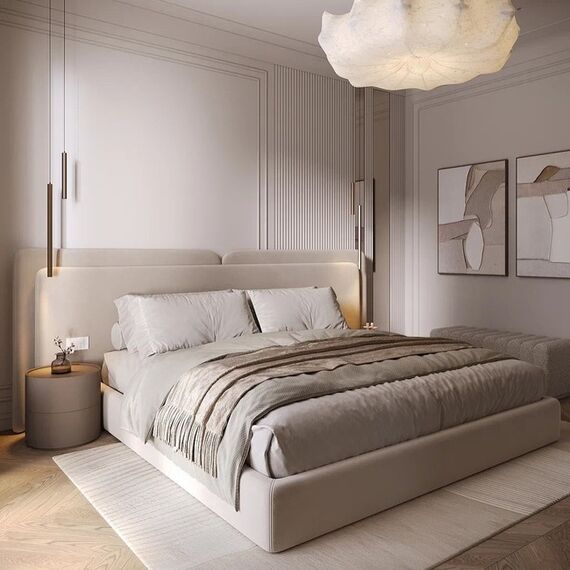 Luxurious modern bed LUNA
