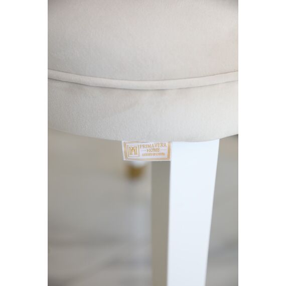 Luxurious dining stool glamour, beige, white PALACE