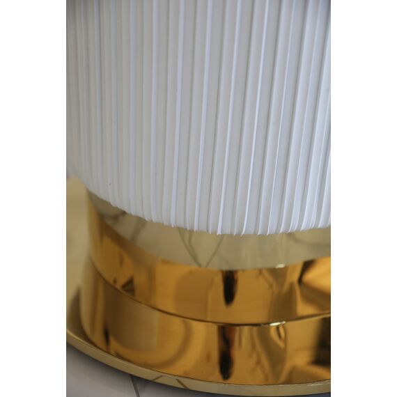 Stół złoty z marmurowym blatem, glamour do jadalni, nowoczesny, designerski ROYAL