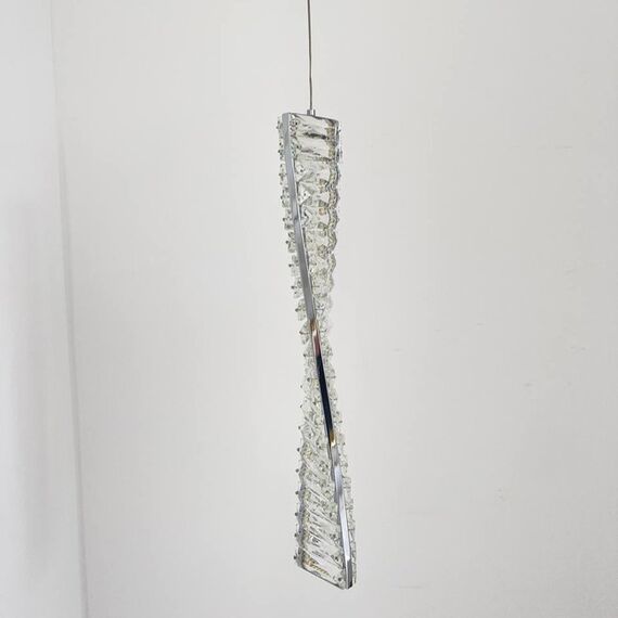 CRYSTAL XS single crystal chandelier, hanging glamour, designer silver lamp
