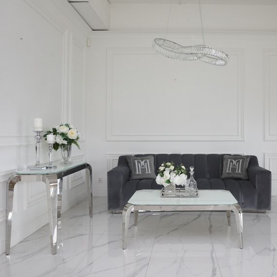 LILIBET M glamorous crystal chandelier, modern, designer, silver hanging lamp