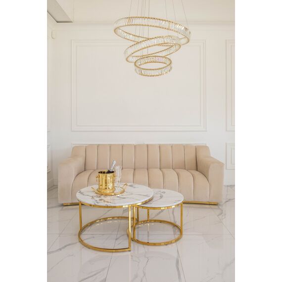 Designer glamour sofa for the living room gold LONDON