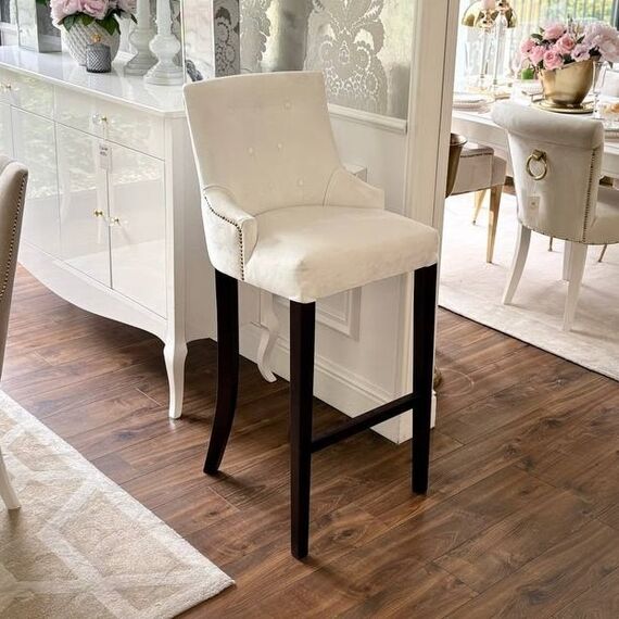 Stool glamour upholstered quilted bar modern dining room TIFFANY