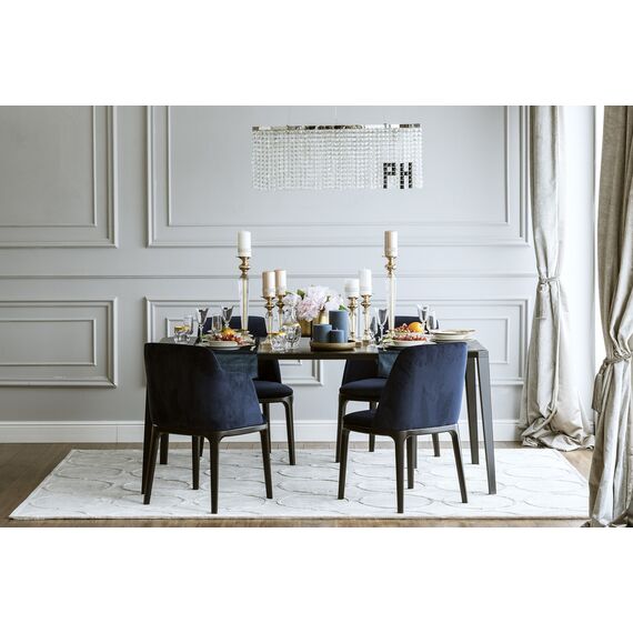 Krzesło glamour klasyczne do jadalni, nowoczesne, tapicerowane, bukowe NAPOLI