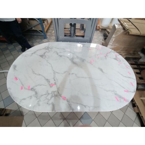 Gold table with marble top, glamour for the dining room, modern, designer, ROYAL OUTLET