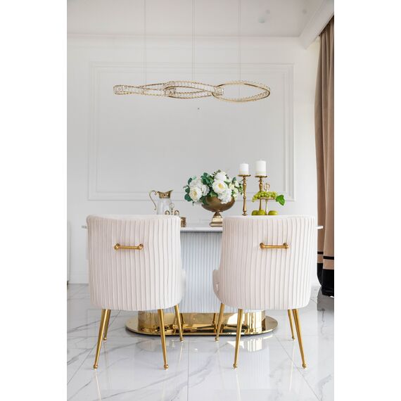 LILIBET L glamorous crystal chandelier, modern, designer, gold oblong hanging lamp