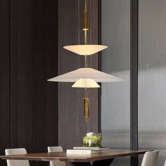 Designer gold pendant lamp, modern gold chandelier, PLATER