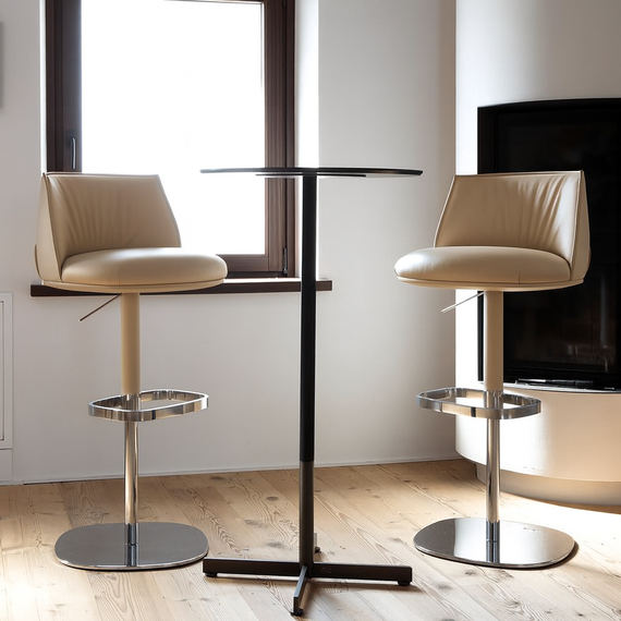 Exclusive, modern, adjustable stool for a bar or sideboard, MODERN